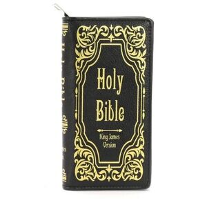 New HOLY BIBLE Novelty Purse Bag Wallet  Zipper Christian